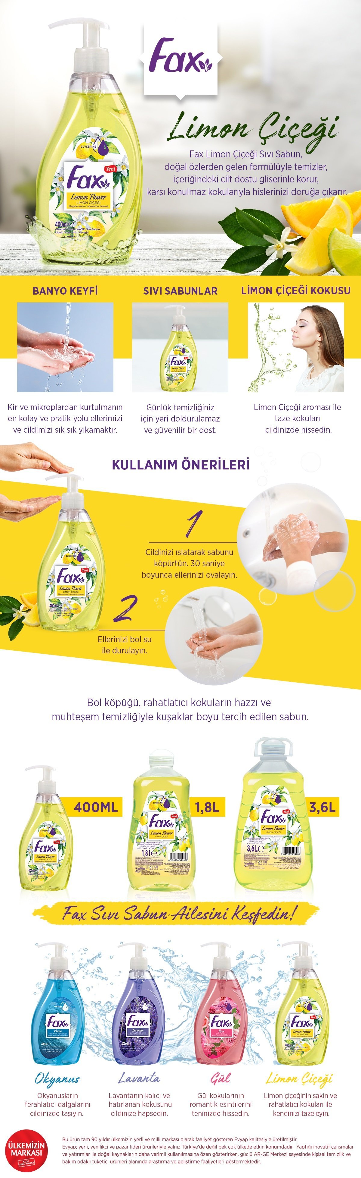 Fax Limon Sıvı Sabun 400ml