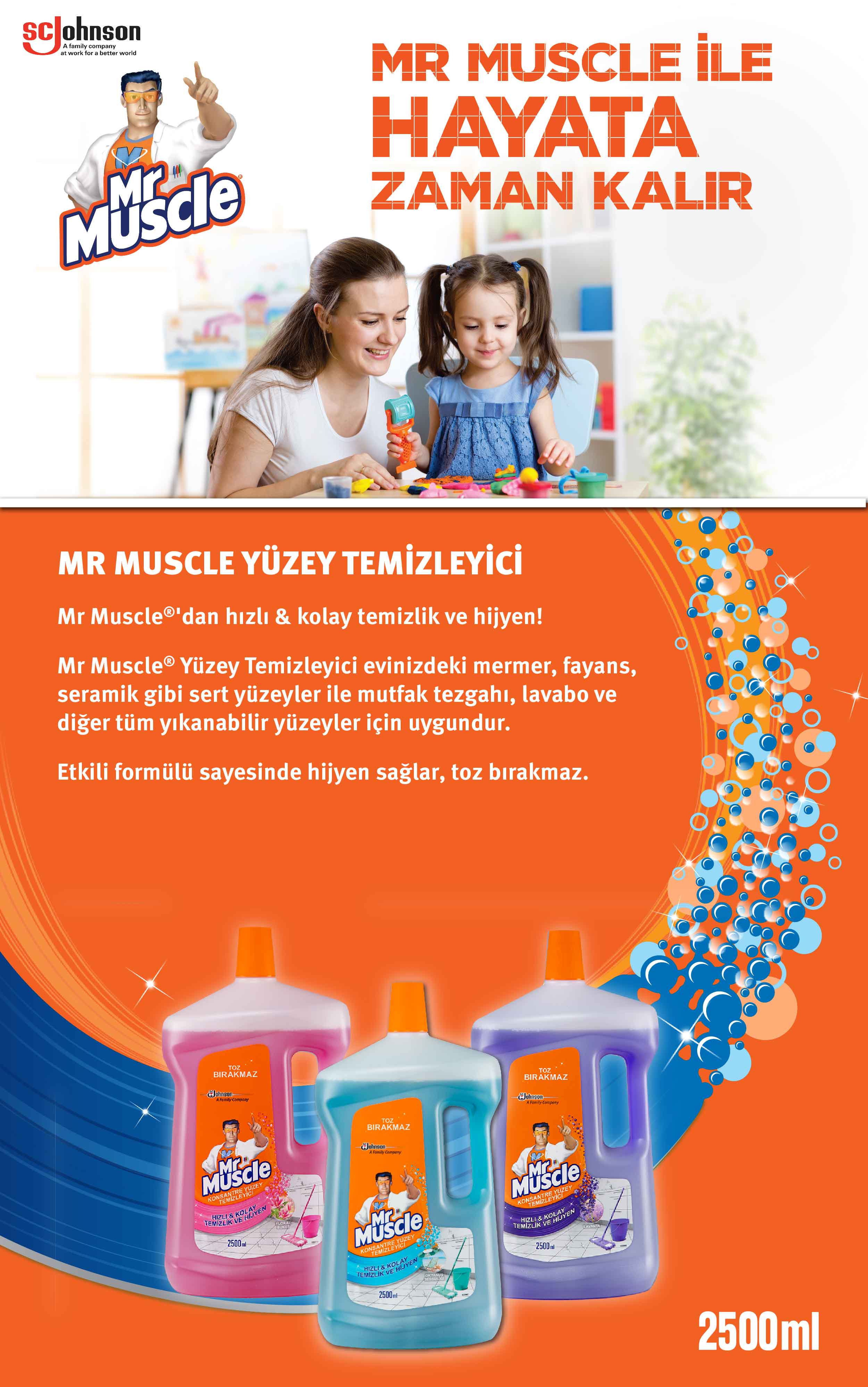 Mr Muscle Yüzey Temizleyici Lavanta 2500 ml